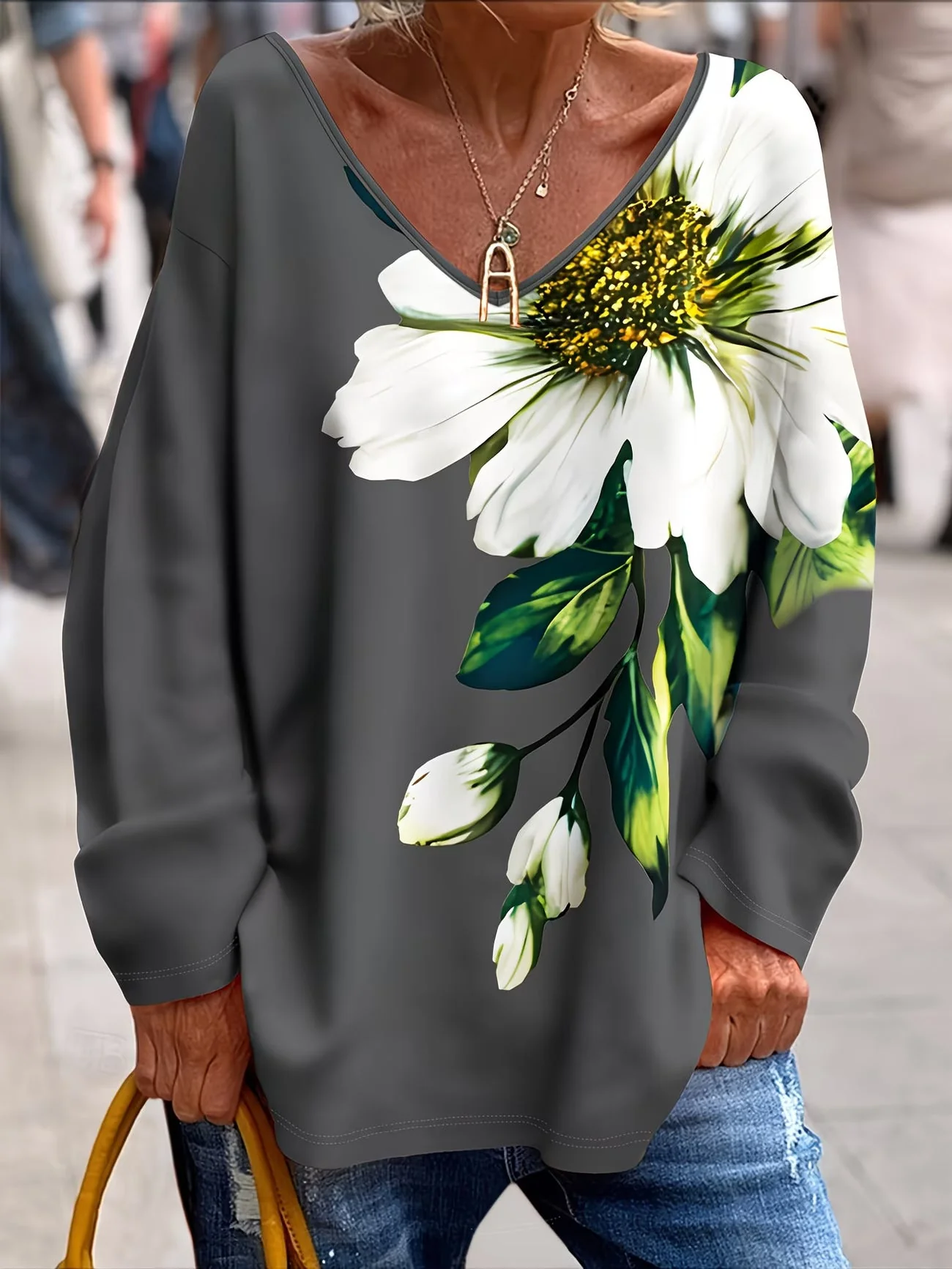 Daphna - Maglietta Oversize Con Stampa Floreale - Image 8