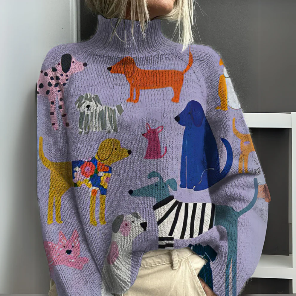 Daria - Maglia Con Stampa e Dolcevita