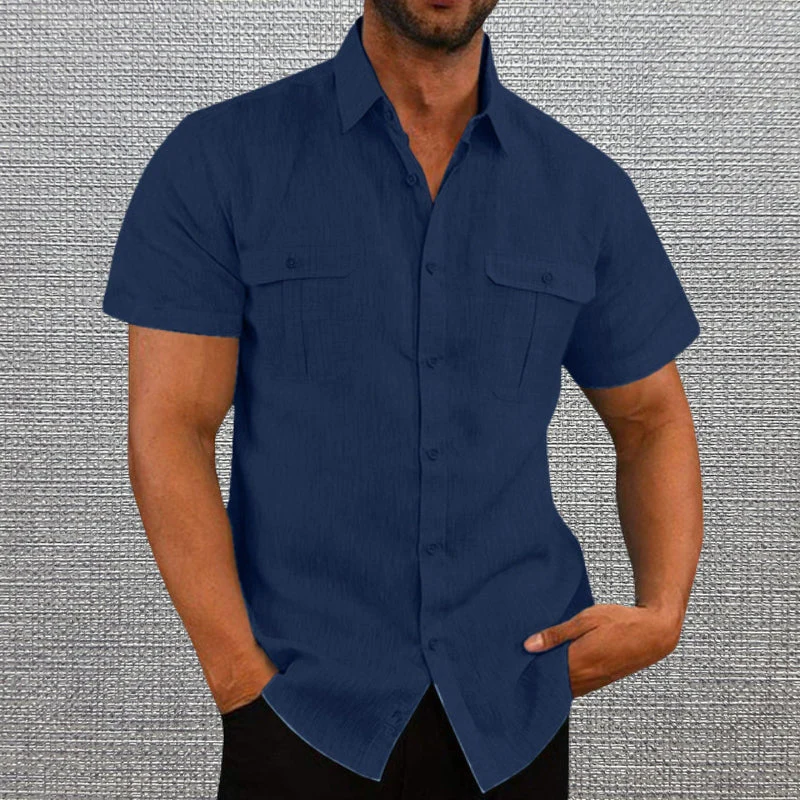 Darius - Camicie A Maniche Corte Con Due Taschini Sul Petto - Image 6