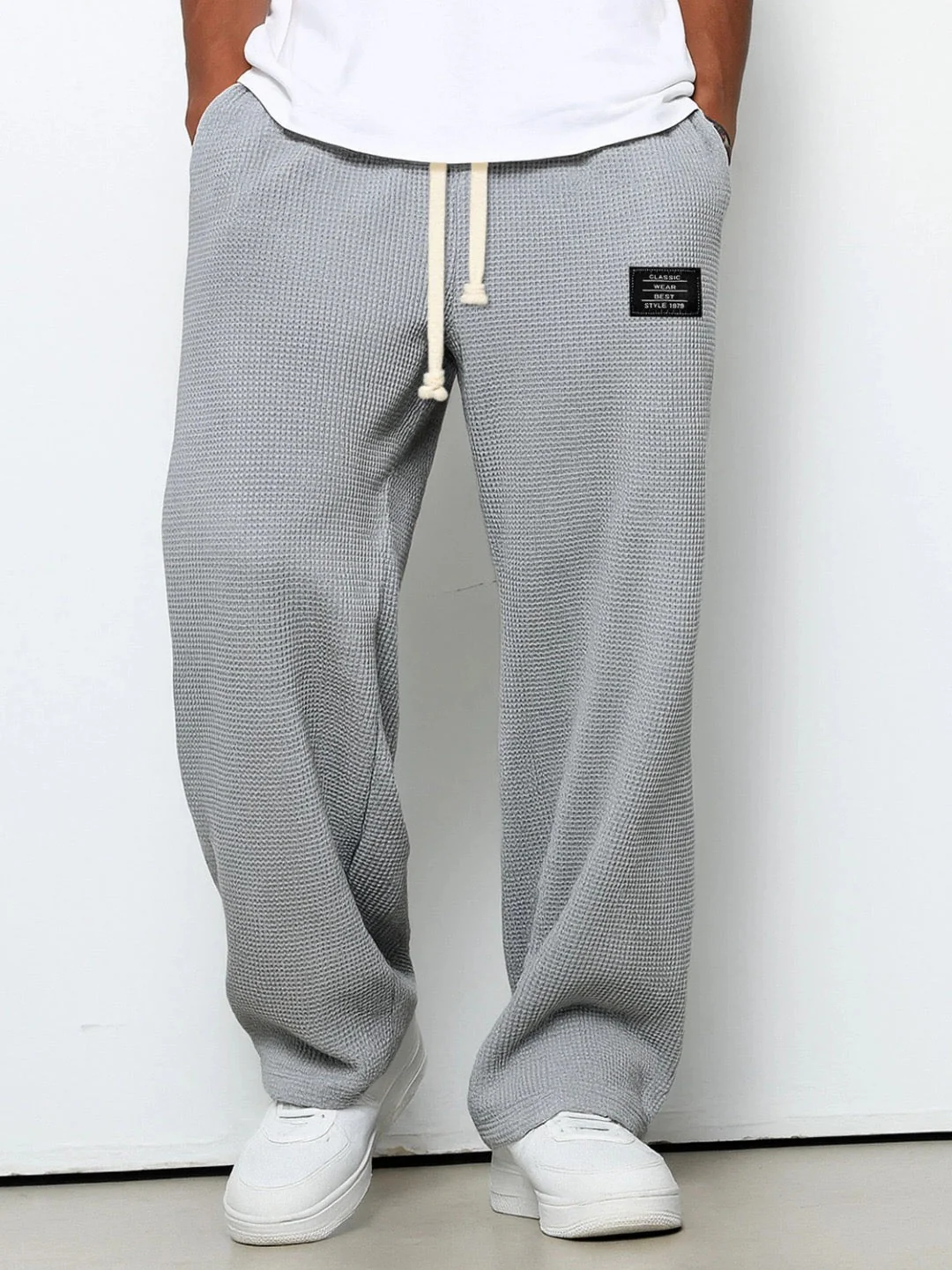 Daved - Pantaloni Casual In Maglia Waffle Con Coulisse - Image 5