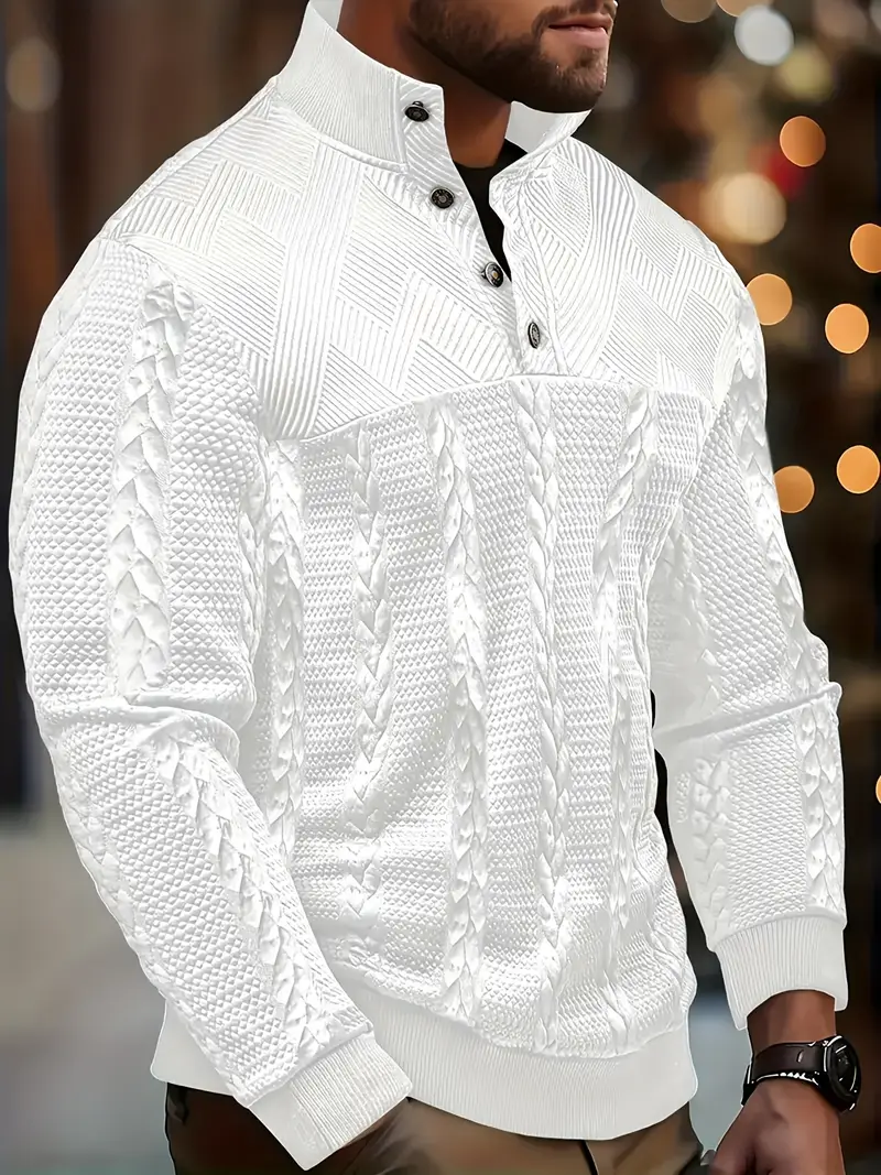 Dawson - Maglione Henley a Maniche Lunghe Con Strisce