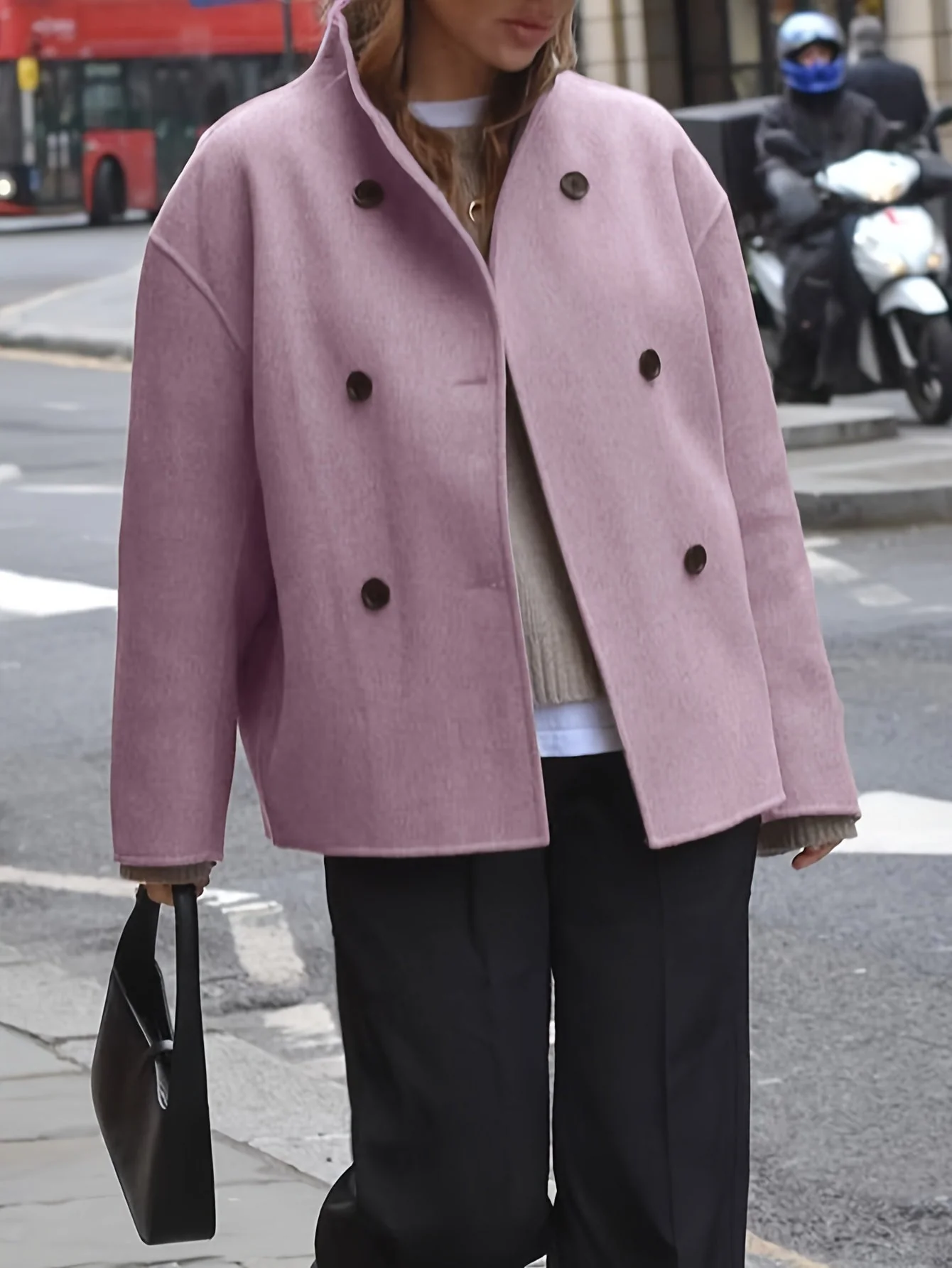 Deanne - Elégant Cappotto Doppiopetto Beige - Image 10