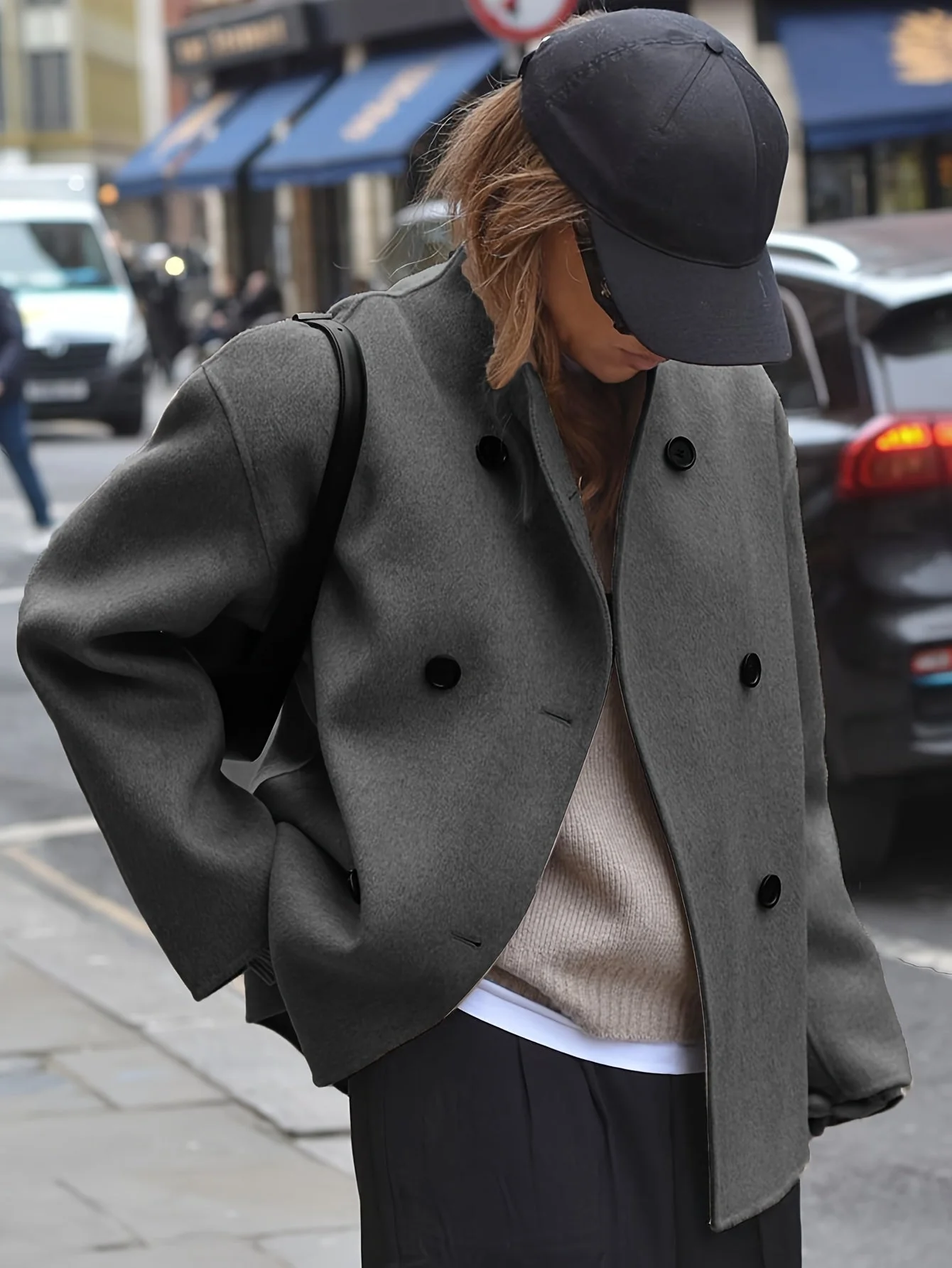 Deanne - Elégant Cappotto Doppiopetto Beige - Image 15