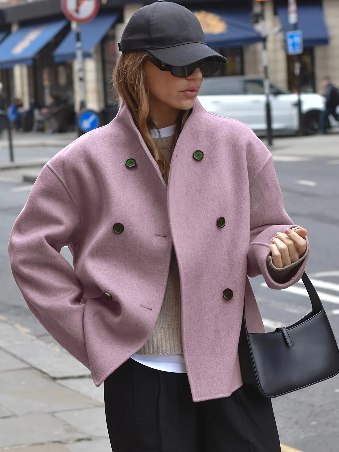 Deanne - Elégant Cappotto Doppiopetto Beige - Image 3
