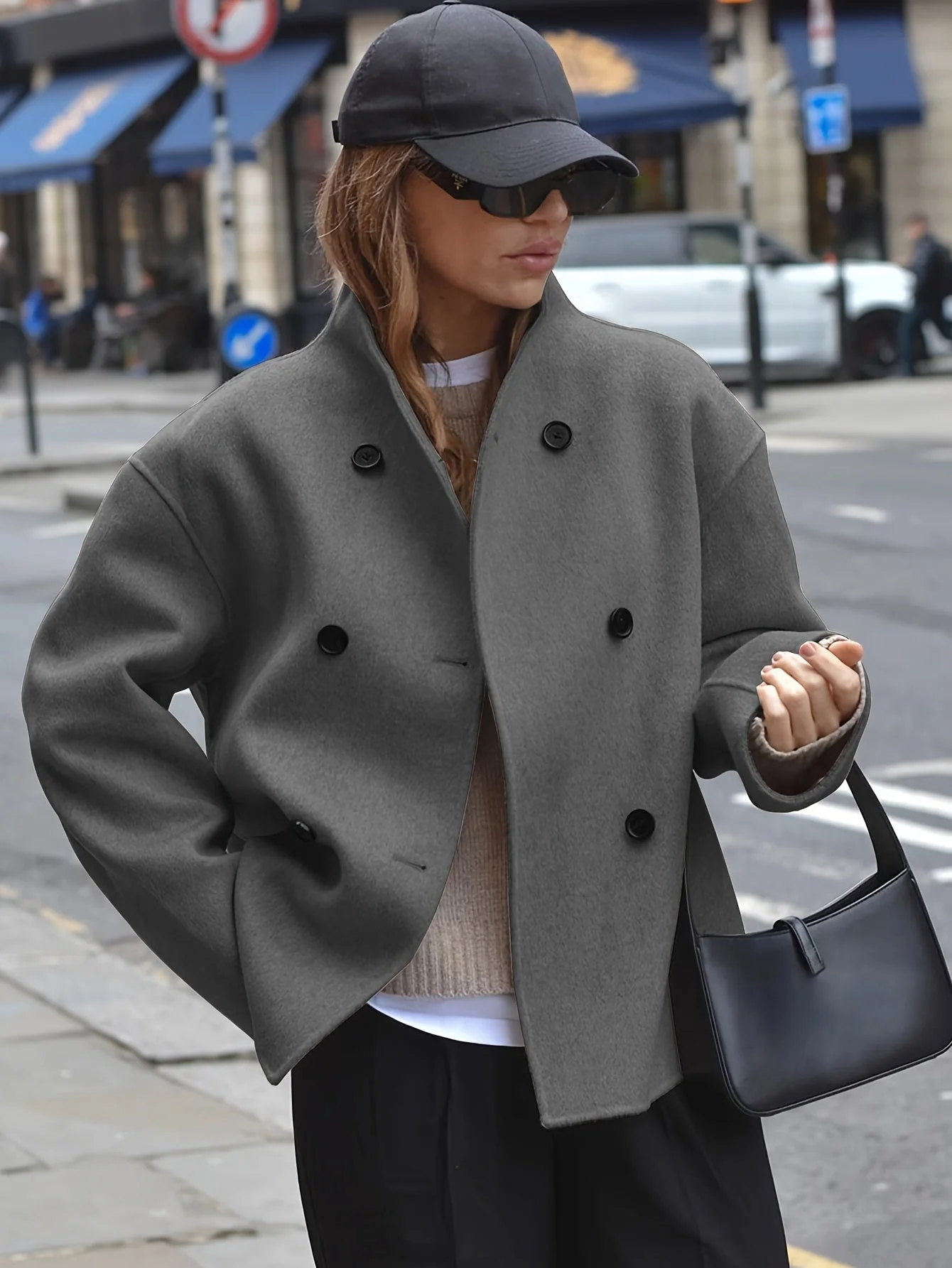 Deanne - Elégant Cappotto Doppiopetto Beige - Image 5