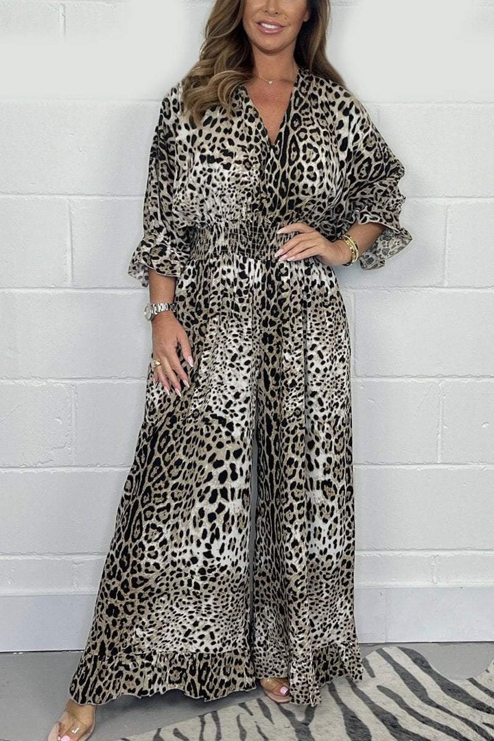 Debbie - Vestito Con Scollo a V Con Stampa Leopardo - Image 4