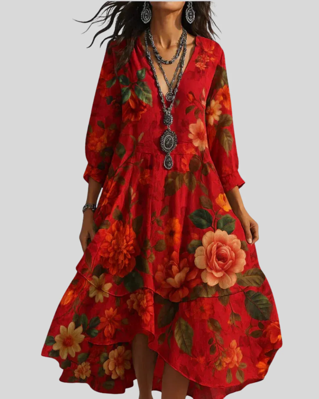 Debra - Abito Stampato Floreale Maxi - Image 3