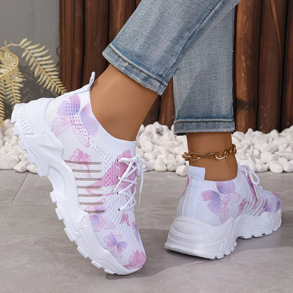 Destinee - Sneaker Con Lacci e Stampa a Farfalle - Image 13