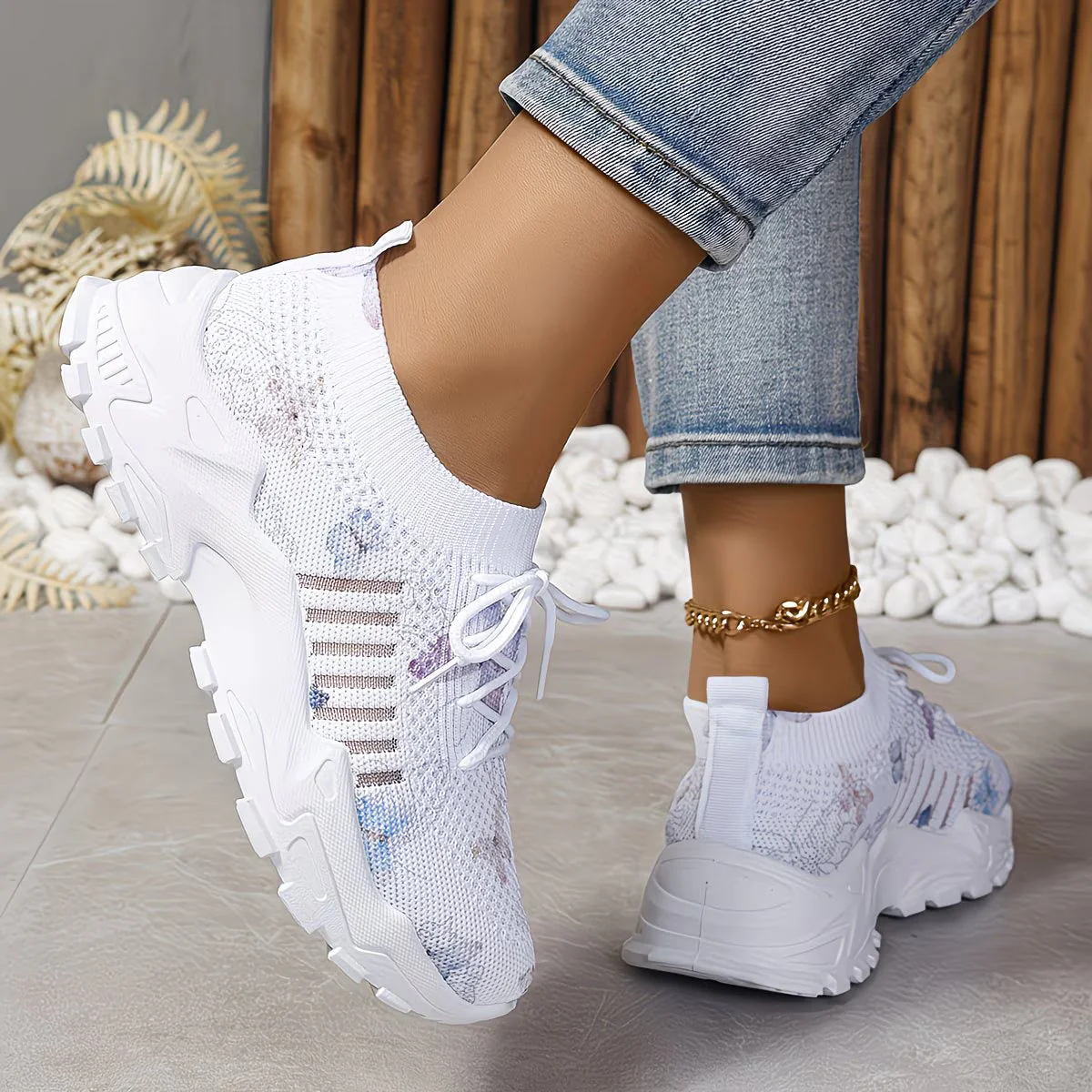 Destinee - Sneaker Con Lacci e Stampa a Farfalle - Image 8