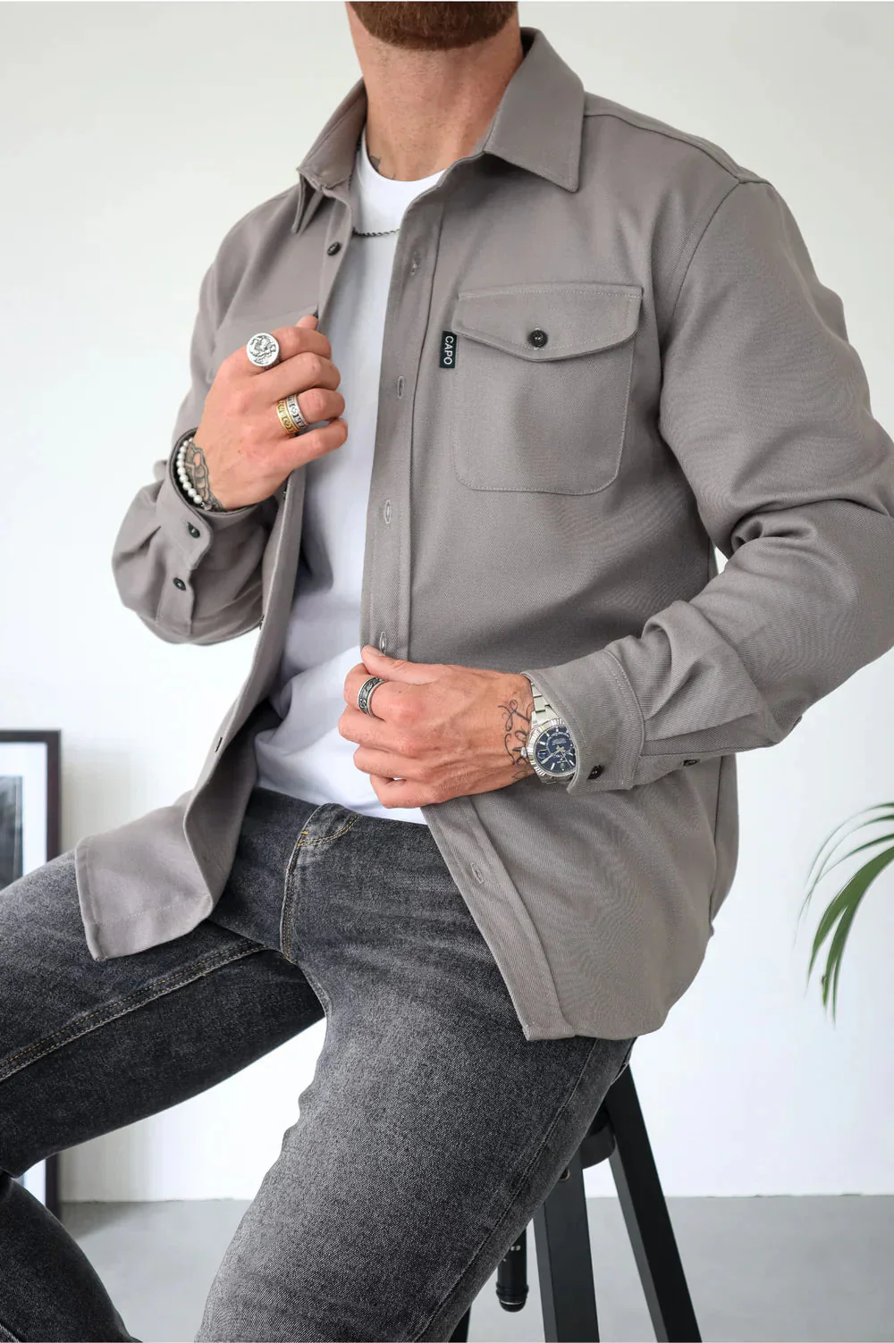 Dewid - Camicia con Bottoni e Tasche Frontali - Image 8