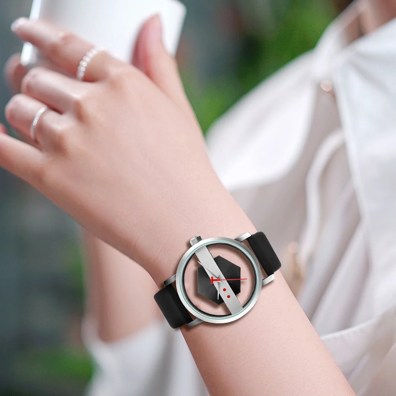 DialVorn - Orologio Con Quadrante Geometrico E Cinturino - Image 11