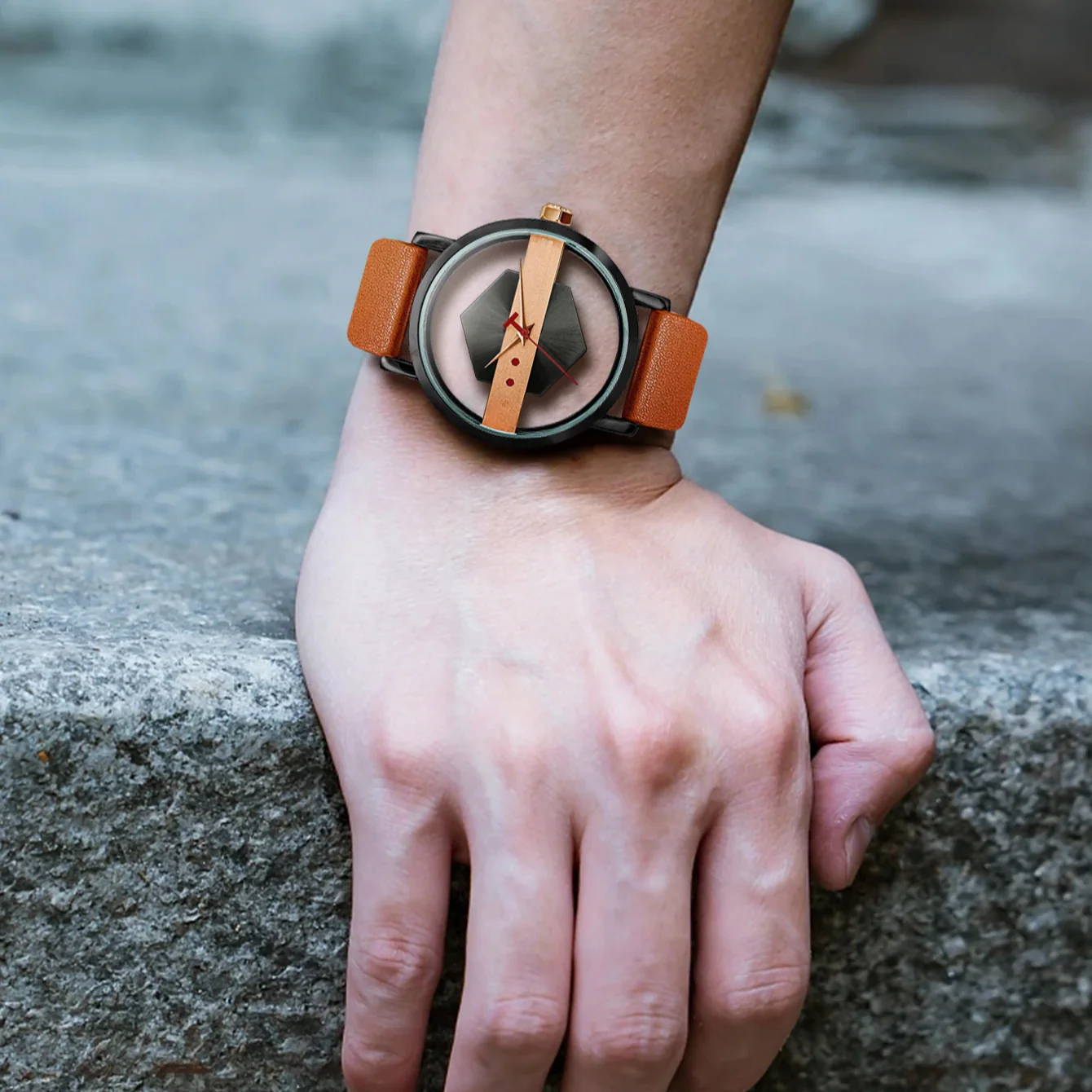 DialVorn - Orologio Con Quadrante Geometrico E Cinturino - Image 12