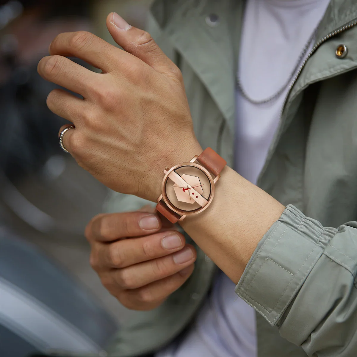 DialVorn - Orologio Con Quadrante Geometrico E Cinturino - Image 13