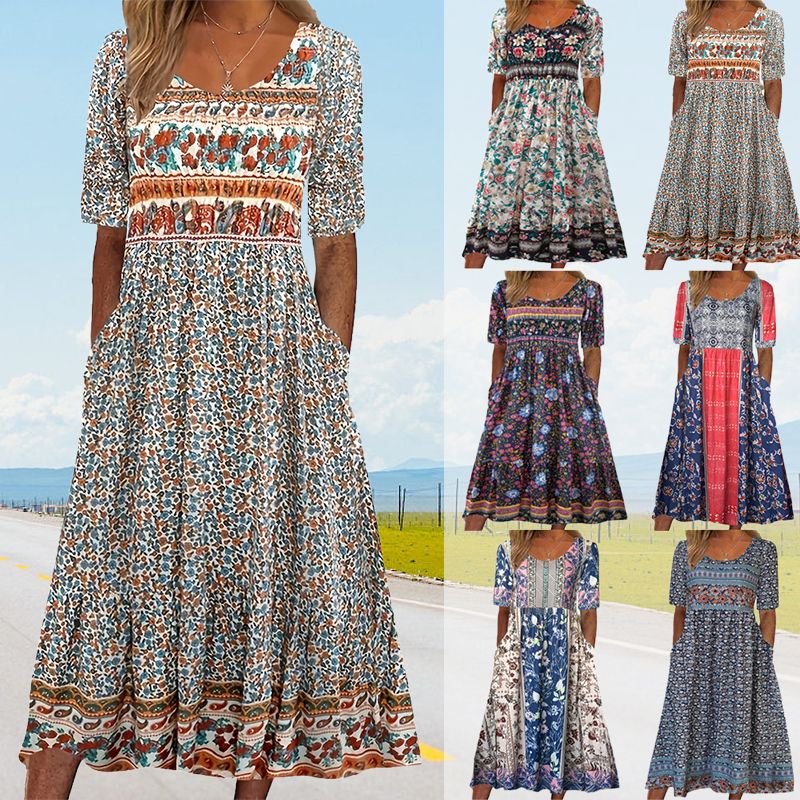 Dinara - Abito Elegante Con Stampa Boho - Image 7