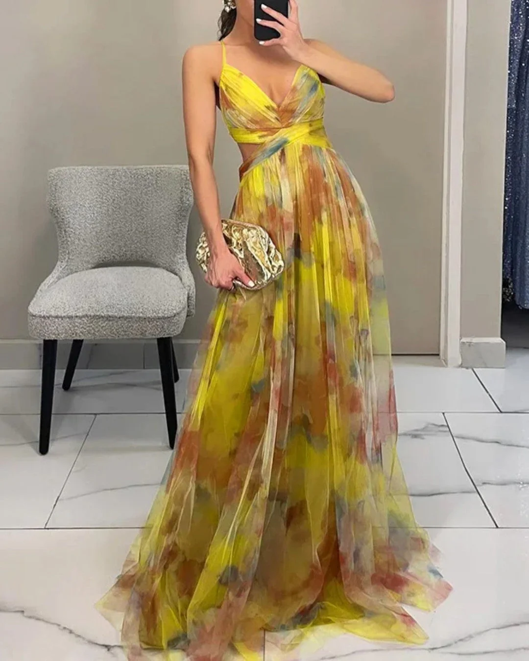 Dinushi - Abito lungo Floreale Elegance - Image 3