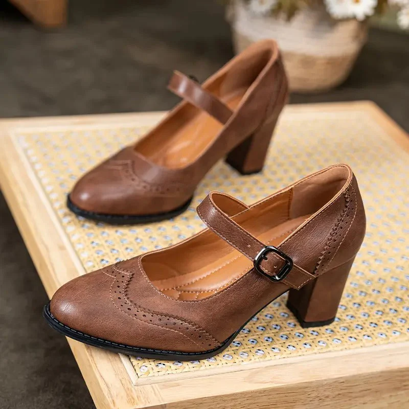 Dorka - Scarpe In Pelle Con Tacco Alto e Fibbia - Image 7