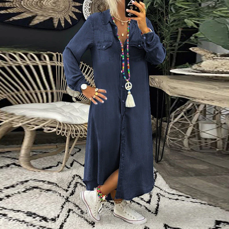 Dorota - Abito in Denim a Maniche Lunghe - Image 3