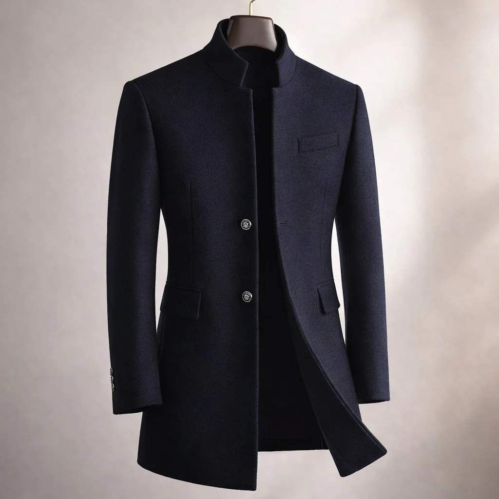 Dusko - Cappotto Con Collo Alto e Bottoni - Image 2