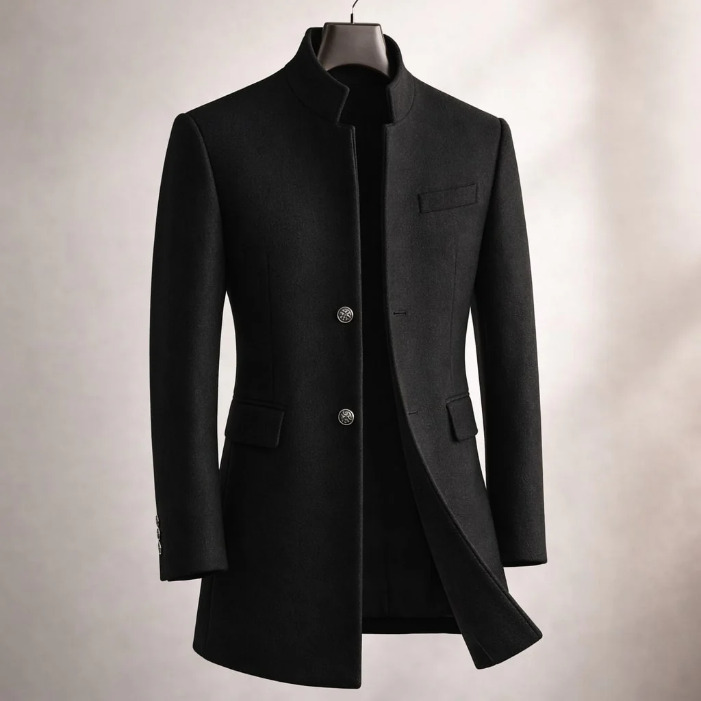 Dusko - Cappotto Con Collo Alto e Bottoni - Image 4