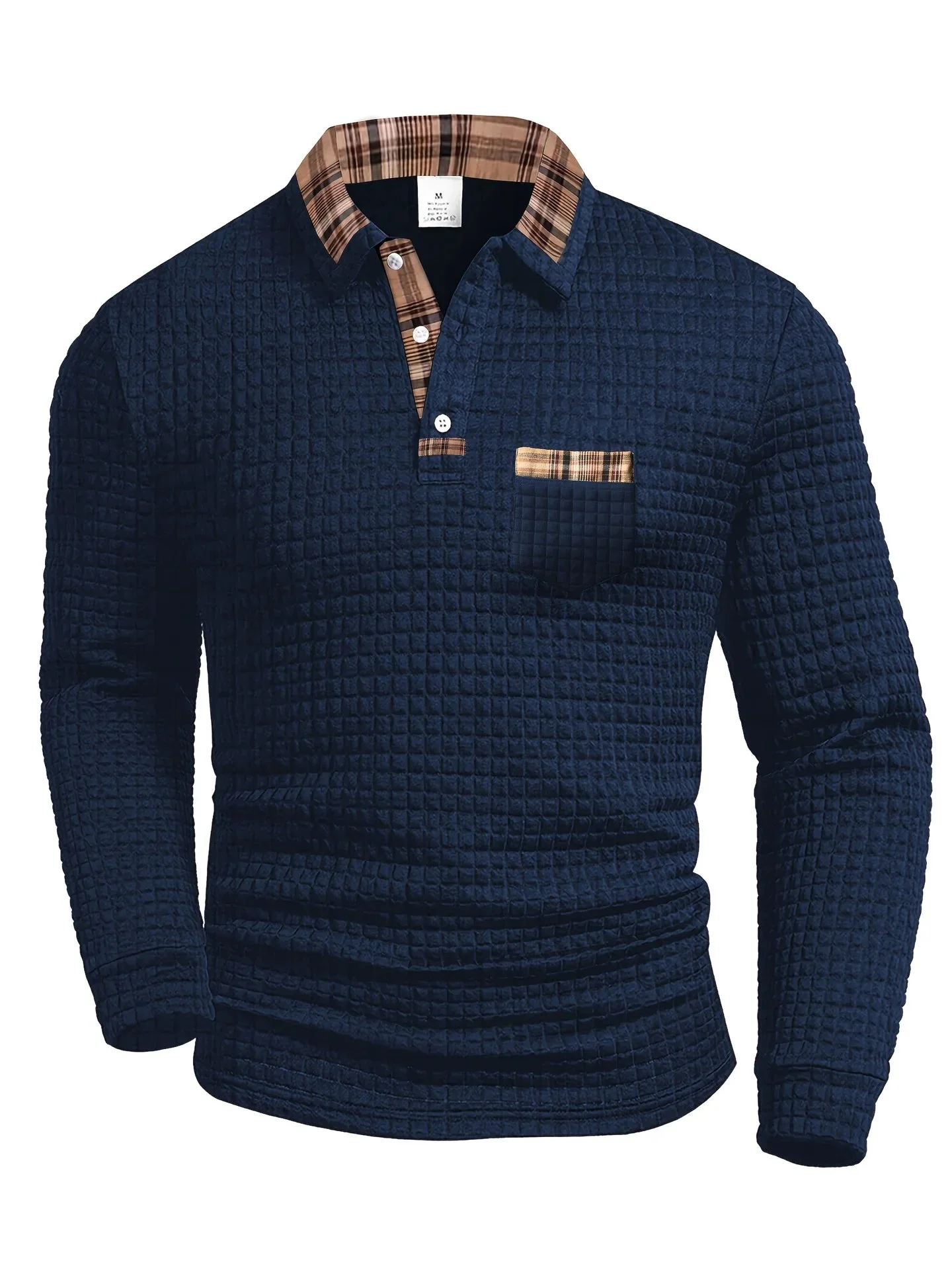 Dvarko - Polo Casual Con Motivo A Quadri - Image 2