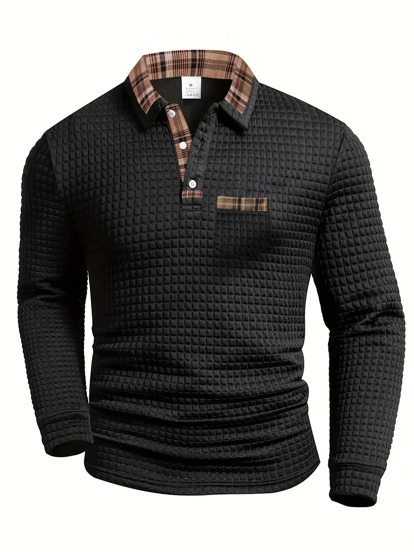 Dvarko - Polo Casual Con Motivo A Quadri - Image 3