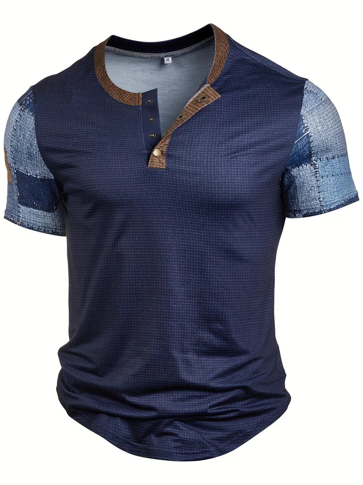 Edson - Elegante Camicia Con Stampa Patchwork - Image 11
