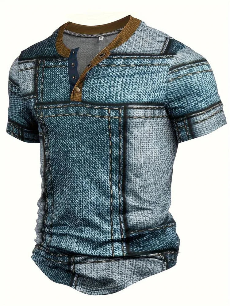 Edson - Elegante Camicia Con Stampa Patchwork - Image 2