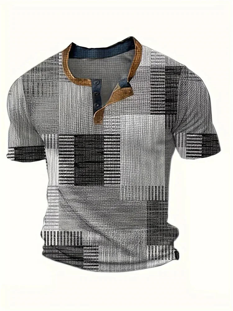 Edson - Elegante Camicia Con Stampa Patchwork - Image 5