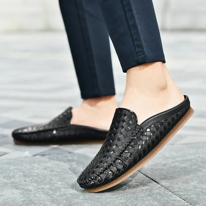 Efim - Pantofole Casuale in Pelle Con Motivo Intrecciato - Image 11