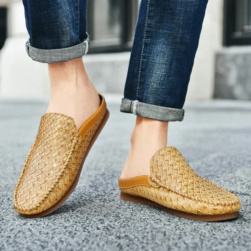 Efim - Pantofole Casuale in Pelle Con Motivo Intrecciato - Image 12