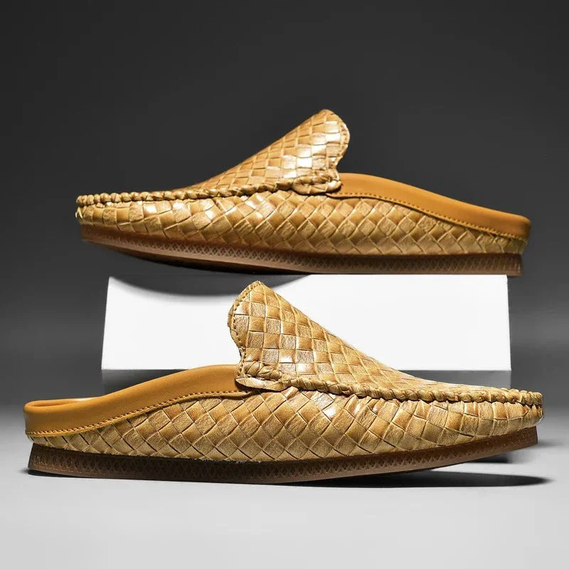 Efim - Pantofole Casuale in Pelle Con Motivo Intrecciato - Image 7