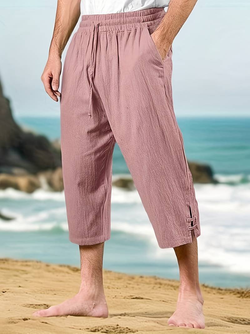 Eksteen - Pantaloni Casual in Lino Con Tasche Multiple - Image 4