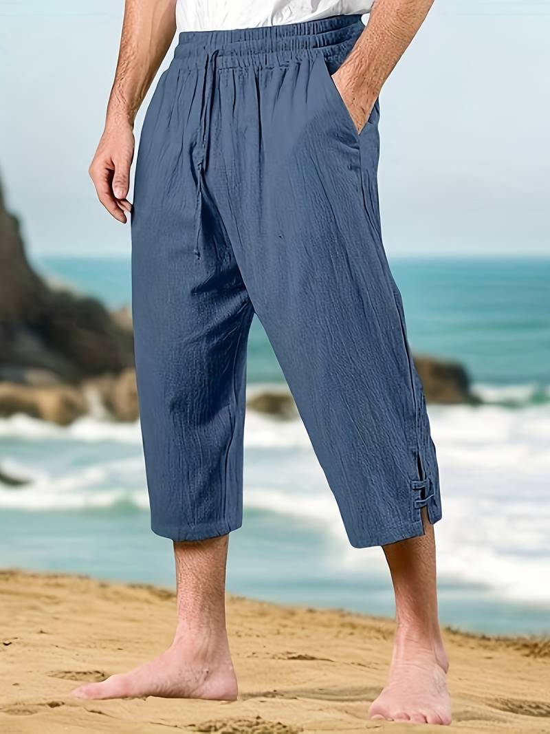Eksteen - Pantaloni Casual in Lino Con Tasche Multiple - Image 6