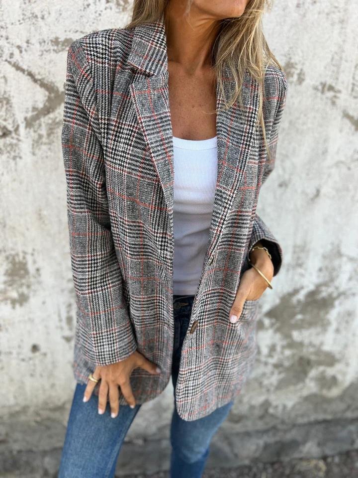 Elaina - Elegante Blazer Invernale a Quadri - Image 3