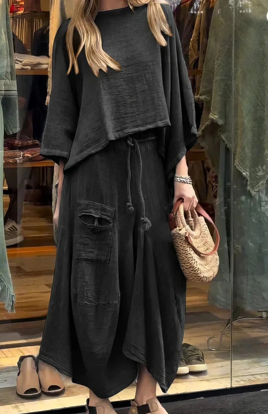 Elaine - Set Casual Due Pezzi Camicetta e Gonna - Image 5