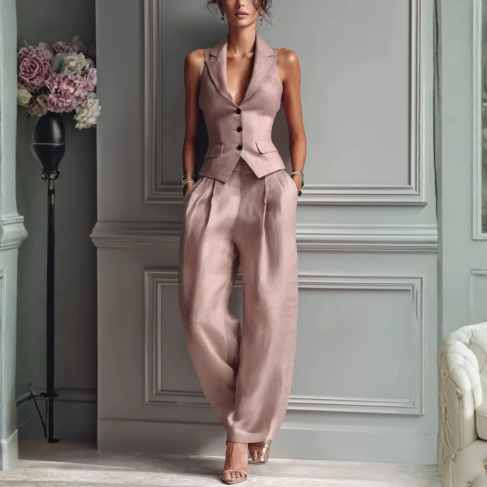 Eleeka - Set Composto Da Canotta Senza Maniche e Pantaloni a Gamba Larga