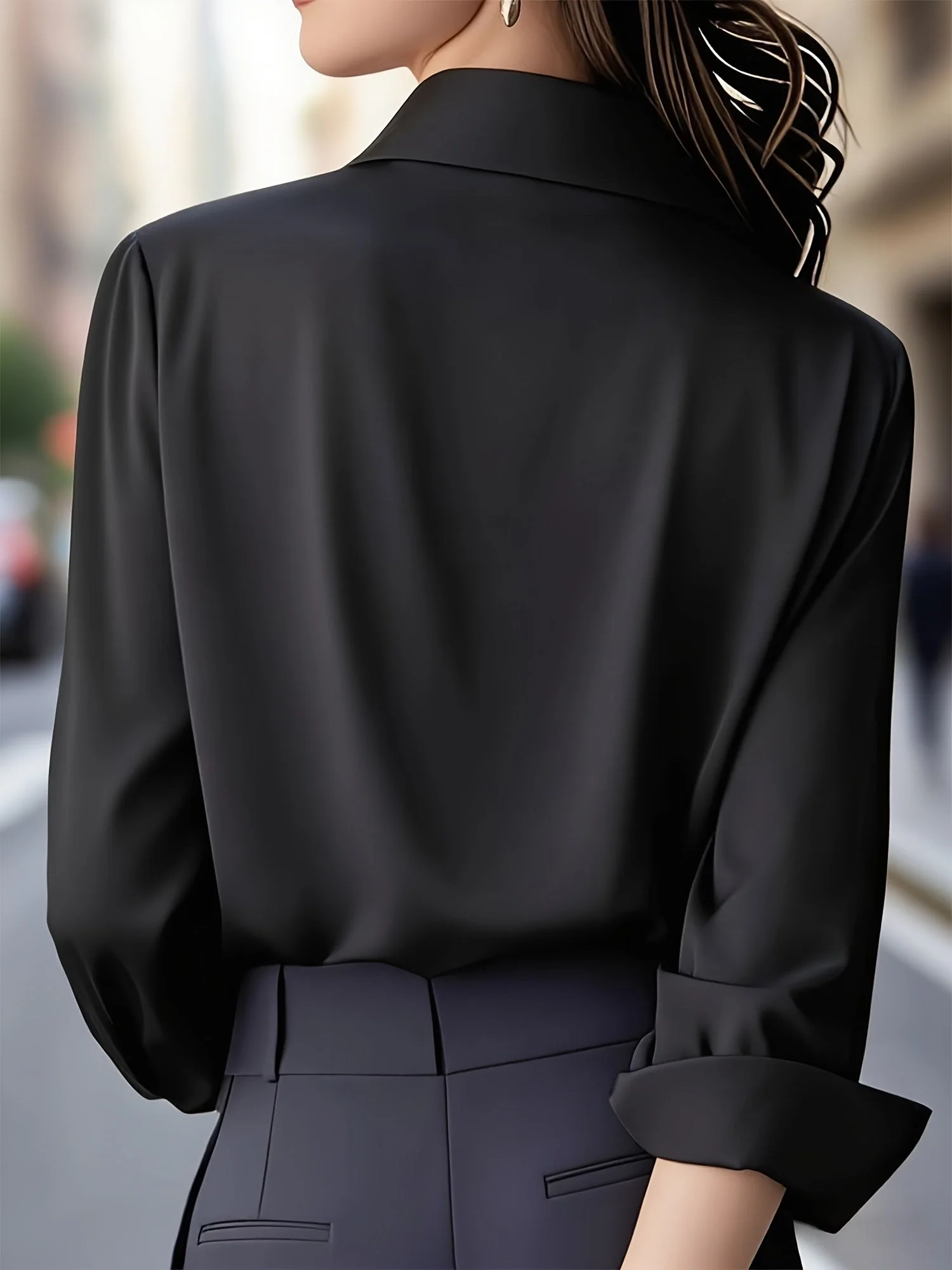 Elenochka - Elegante Camicia A Maniche Lunghe Bottoni - Image 13
