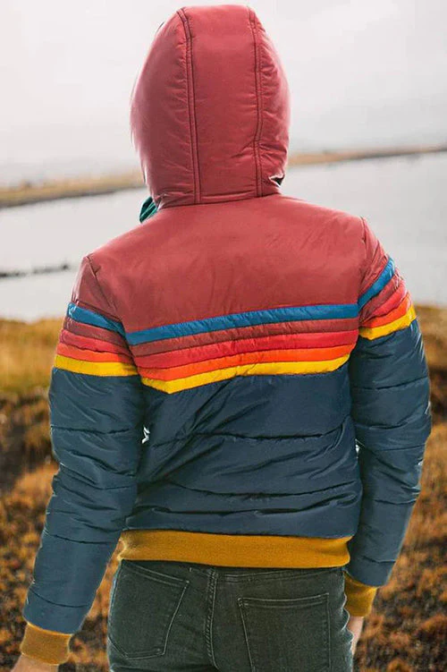 Elfriede - Giacca Con Zip e Motivo a Strisce Arcobaleno - Image 4
