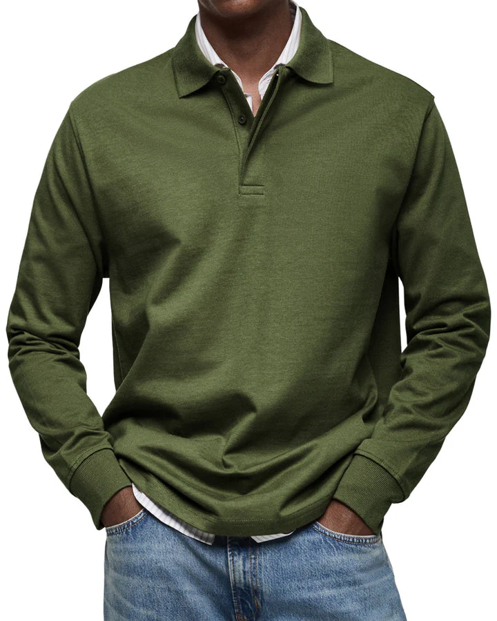 Elhanan - Elegante Polo a Maniche Lunghe - Image 2
