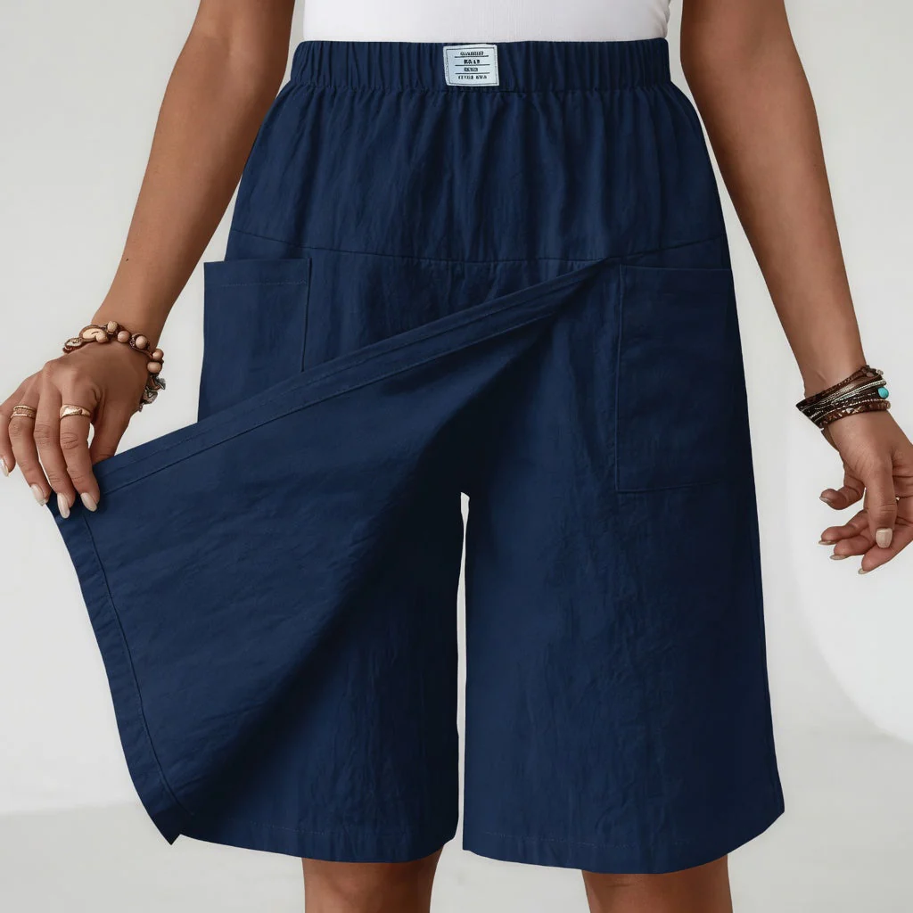 Elinia - Pantaloncini Larghi Dal Taglio Morbido Con Elastico in Vita - Image 2