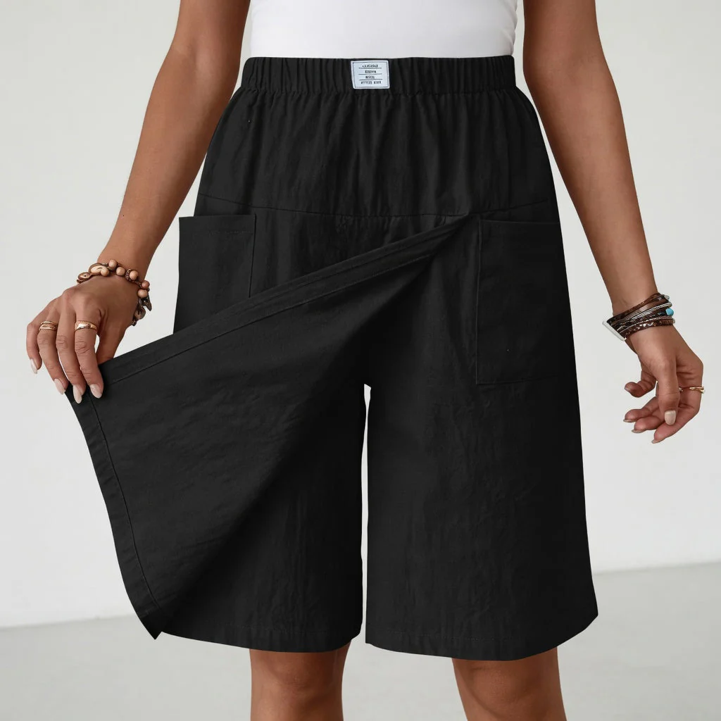 Elinia - Pantaloncini Larghi Dal Taglio Morbido Con Elastico in Vita - Image 4