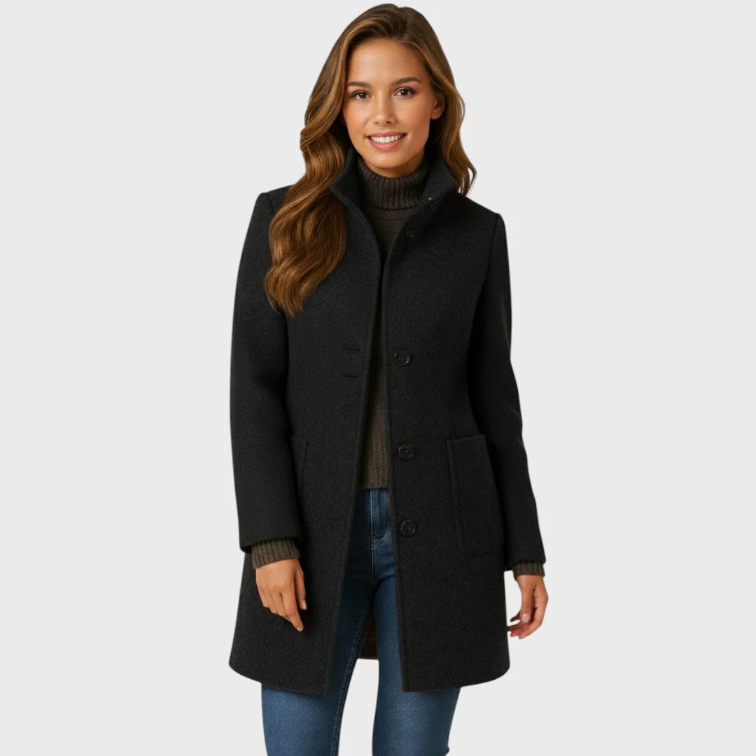 Ellarose - Elegante Cappotto in Lana Con Abbottonatura - Image 3
