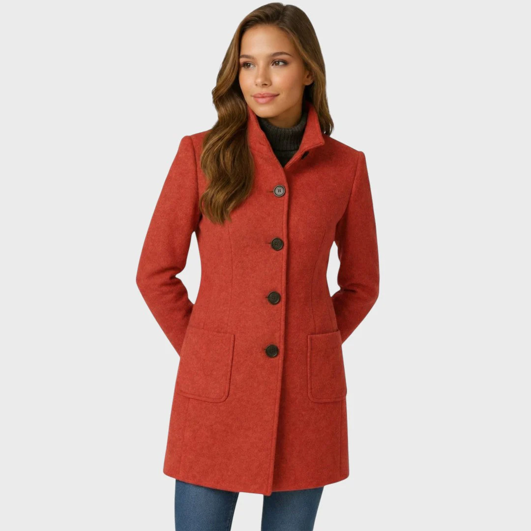 Ellarose - Elegante Cappotto in Lana Con Abbottonatura - Image 4