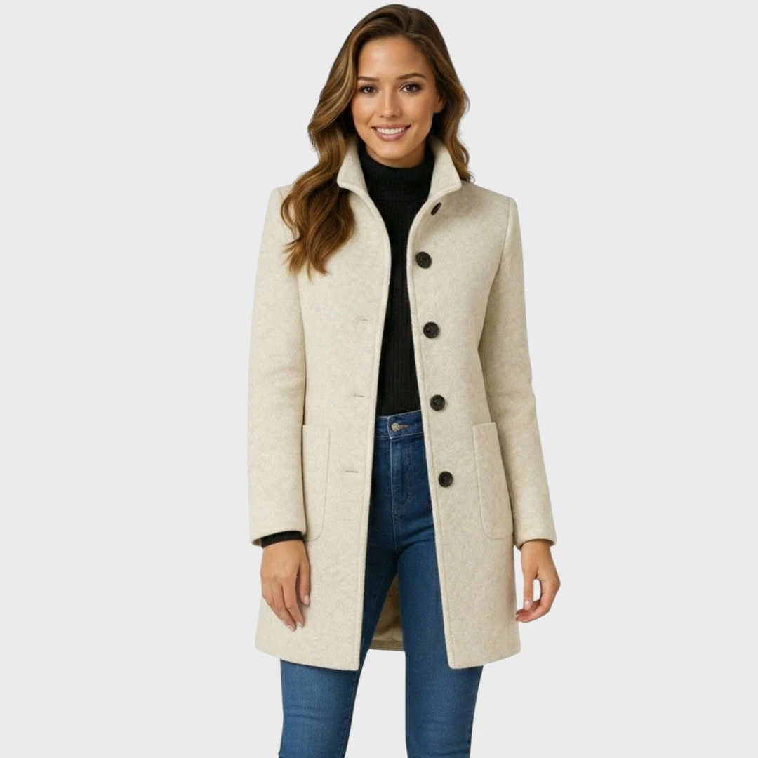 Ellarose - Elegante Cappotto in Lana Con Abbottonatura - Image 5