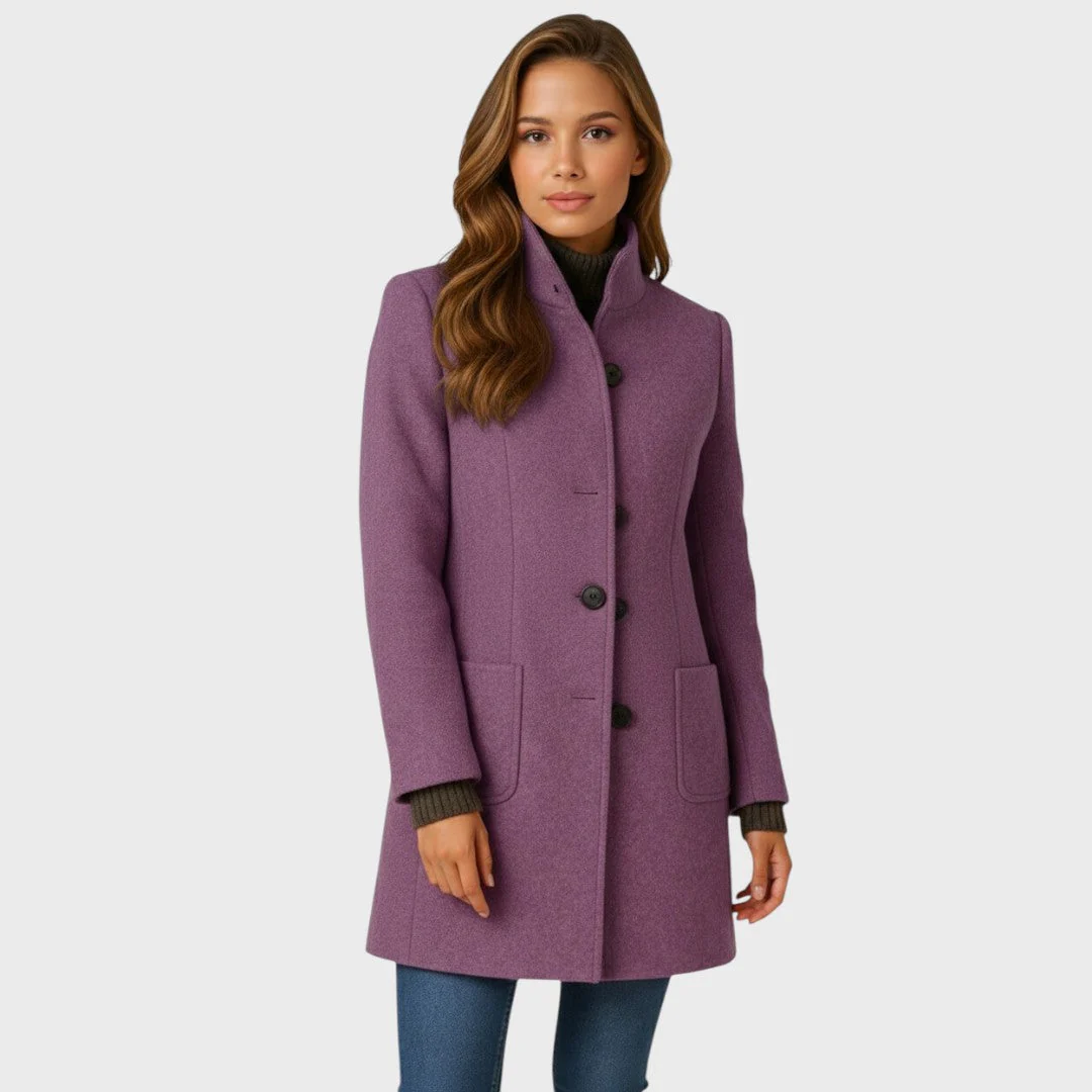Ellarose - Elegante Cappotto in Lana Con Abbottonatura - Image 6