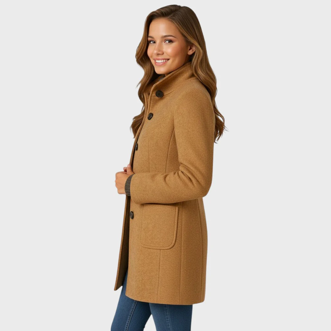Ellarose - Elegante Cappotto in Lana Con Abbottonatura - Image 9
