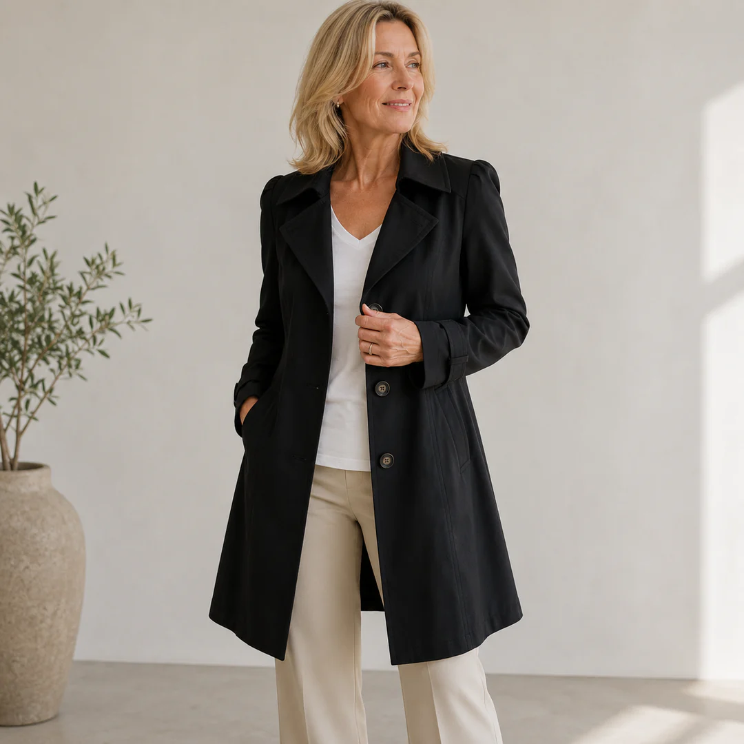 Ellice - Trench a Maniche Lunghe Con Bottoni - Image 11