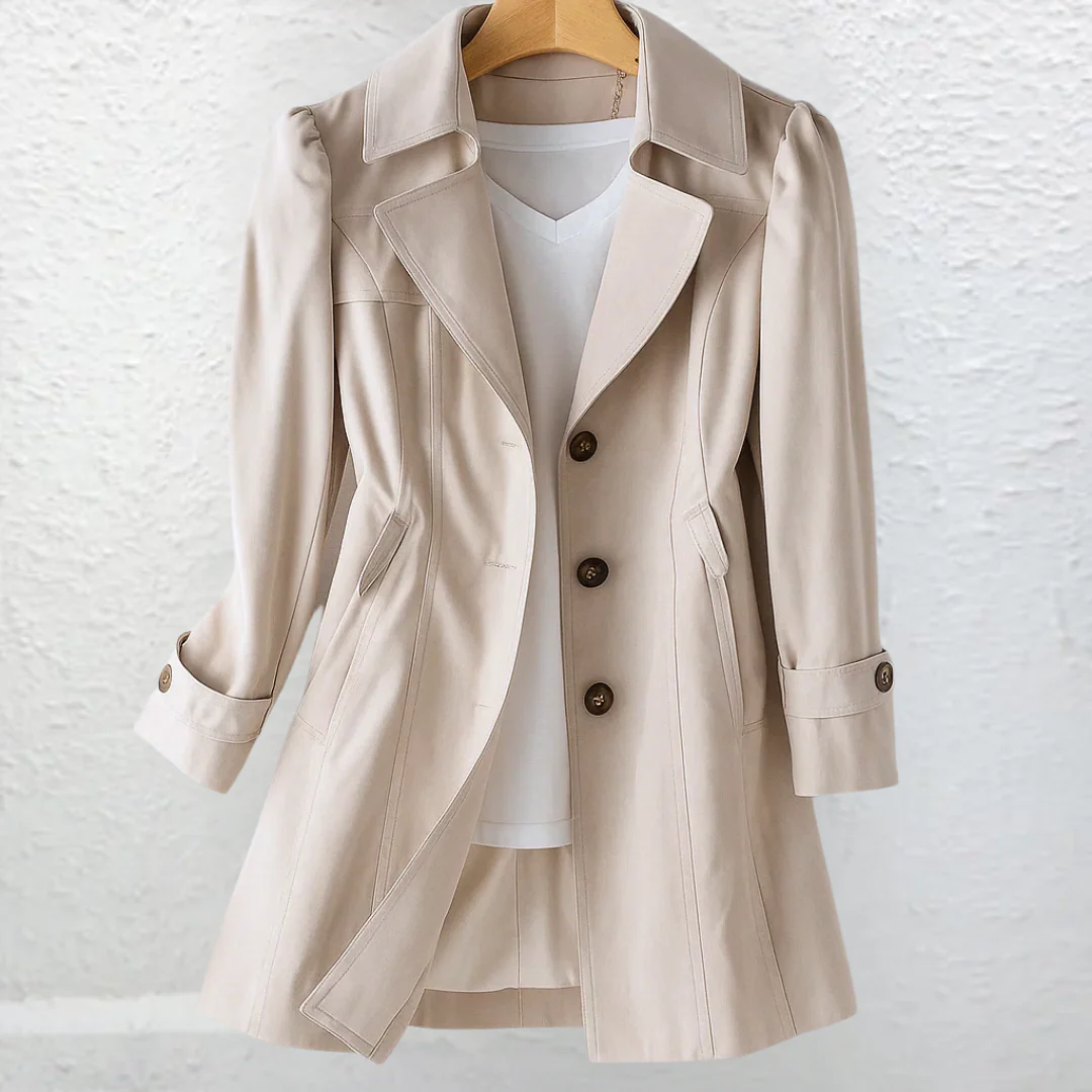 Ellice - Trench a Maniche Lunghe Con Bottoni - Image 4