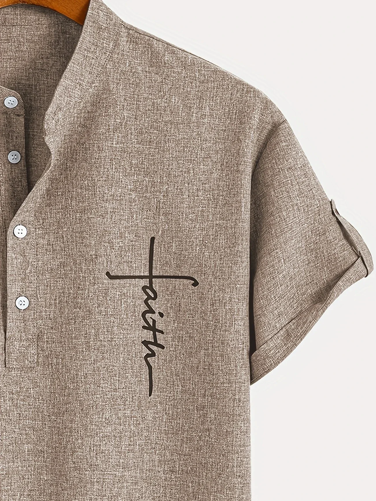 Elliott - Elegante Camicia a Maniche Corte Con Collo Alto - Image 12