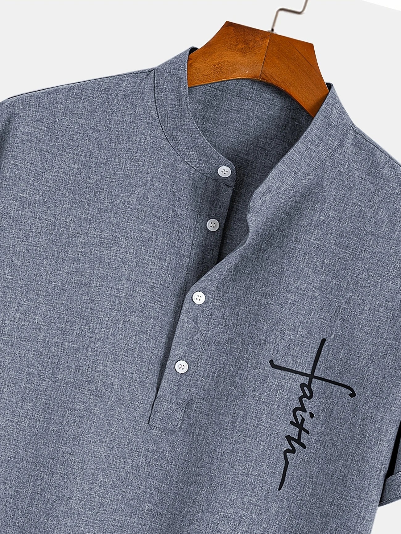 Elliott - Elegante Camicia a Maniche Corte Con Collo Alto - Image 29
